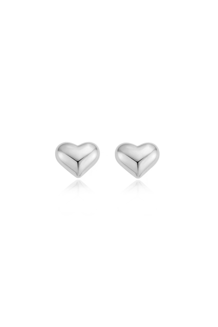 Puffy Heart Stud - Sahira Jewelry