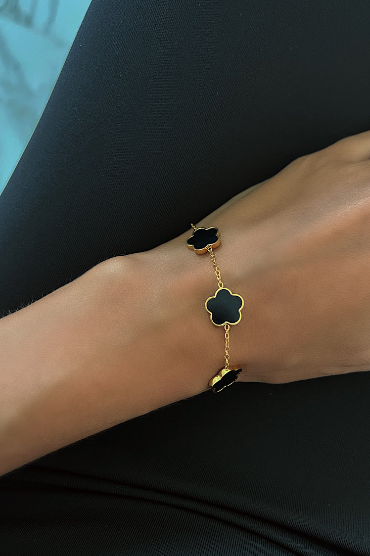 4 Clover Bracelet - Black