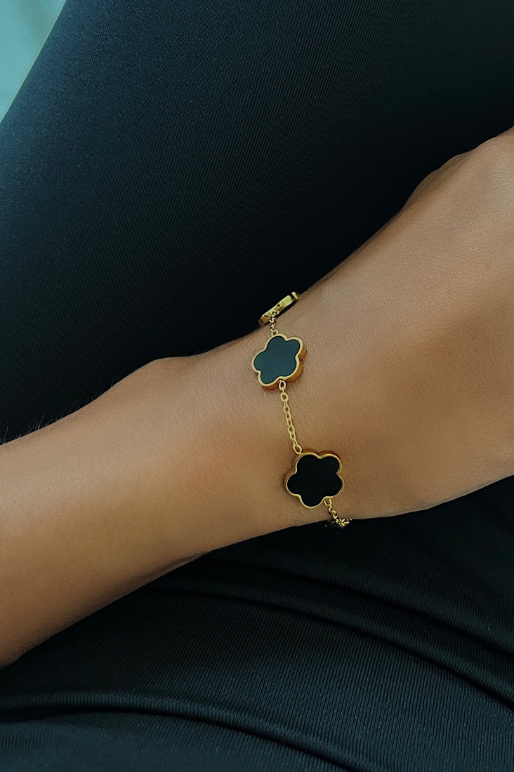 4 Clover Bracelet - Black