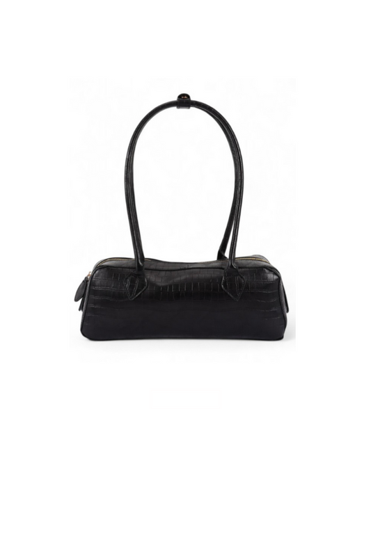 Croc Embossed Shoulder Bag
