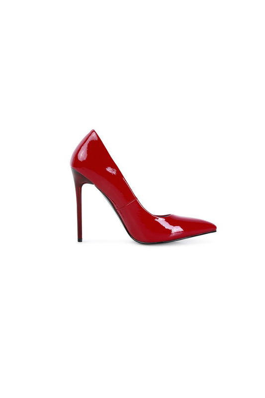 Stiletto Heel Pumps - Red