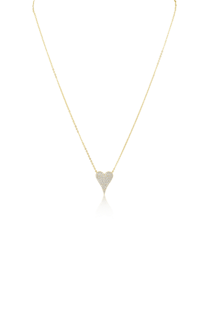 Sara Pave Heart Necklace - Sahira Jewelry