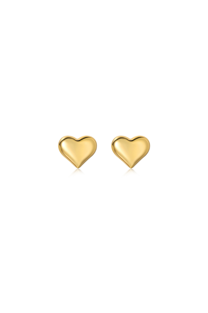 Puffy Heart Stud - Sahira Jewelry