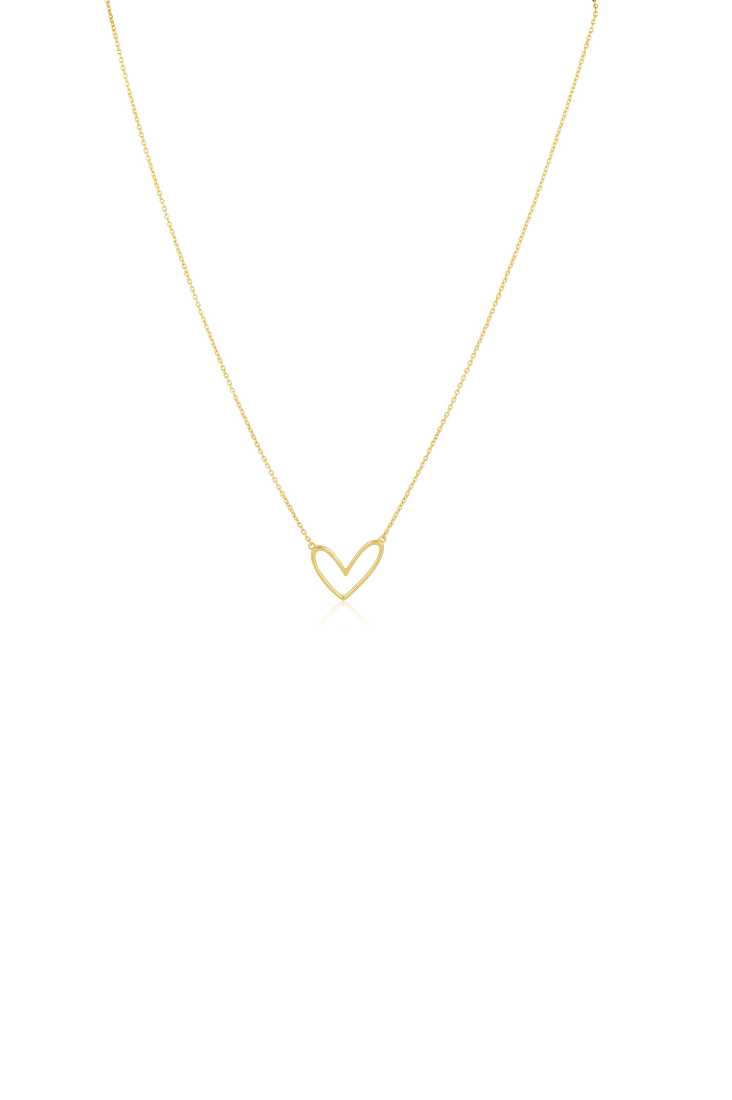Abigail Open Heart Necklace - Sahira Jewelry