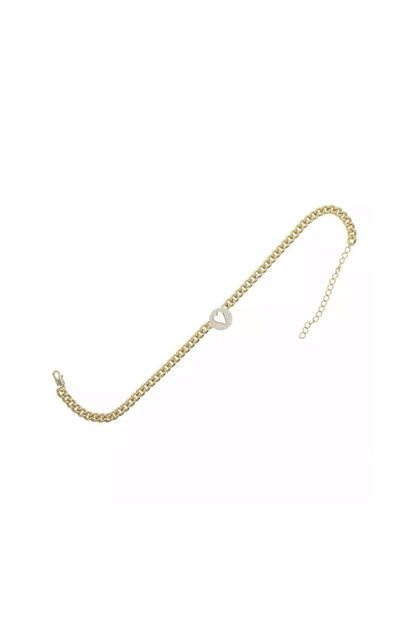 Pave Heart Chain Necklace - Sahira Jewelry