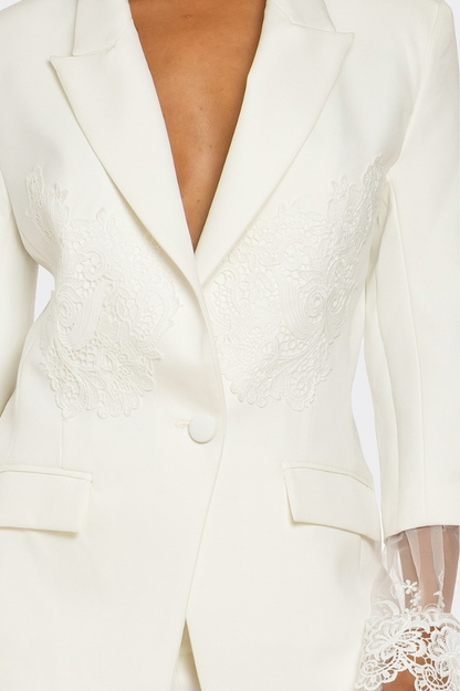 Tyler Lace Blazer Pant Set