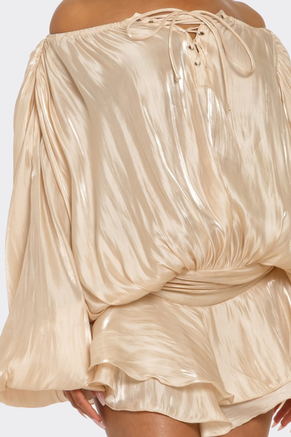 Angie Champagne Romper