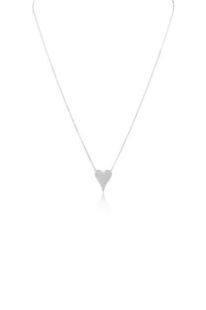 Sara Pave Heart Necklace - Sahira Jewelry