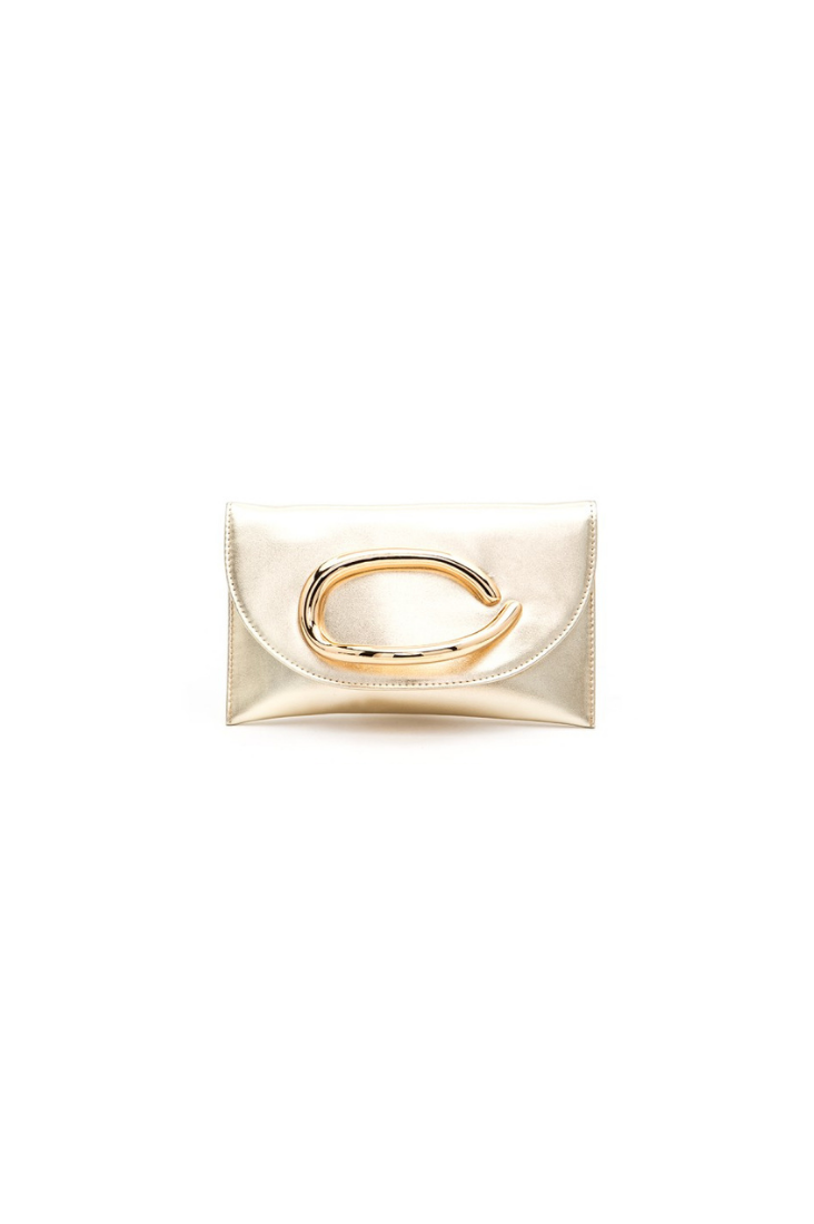 Metal Envelope Clutch Bag