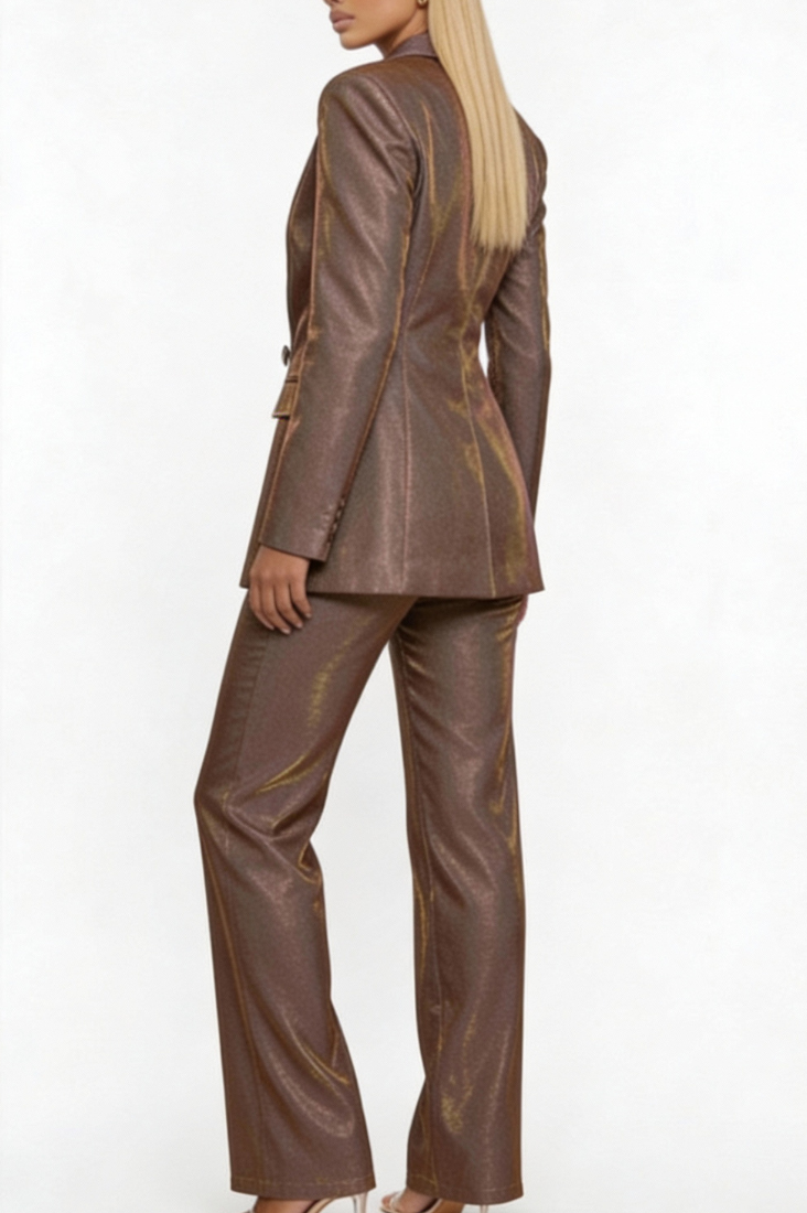 Luxe Iridescent Blazer Pant Set
