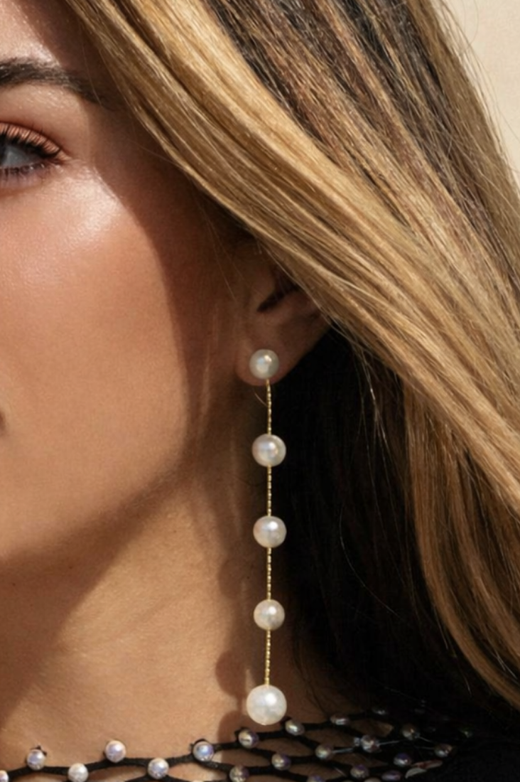 Valentina Pearl Drop Earrings - Sahira Jewelry