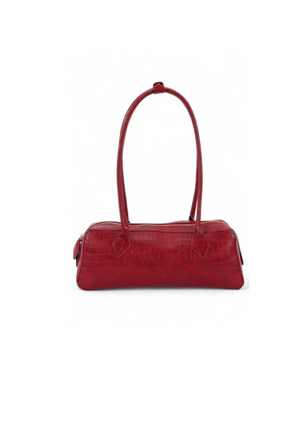 Croc Embossed Shoulder Bag
