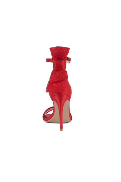 Bow Lace Stiletto Heels