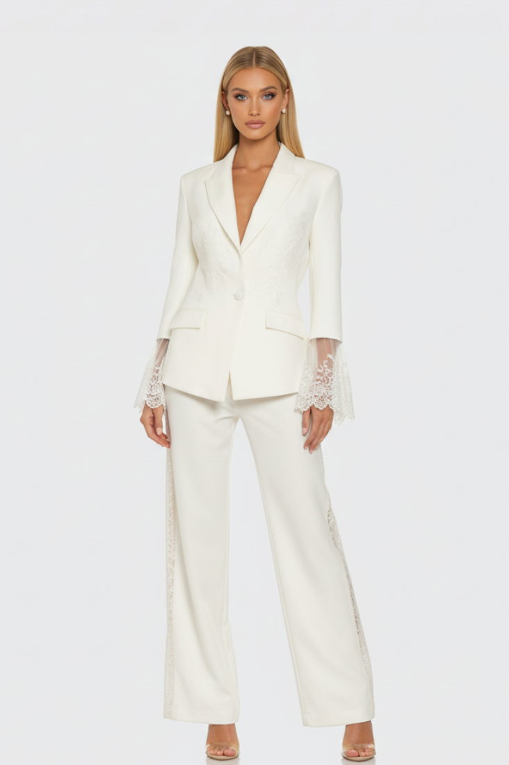 Tyler Lace Blazer Pant Set