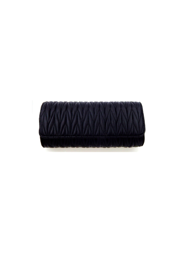 Black Textured Evening Clutch