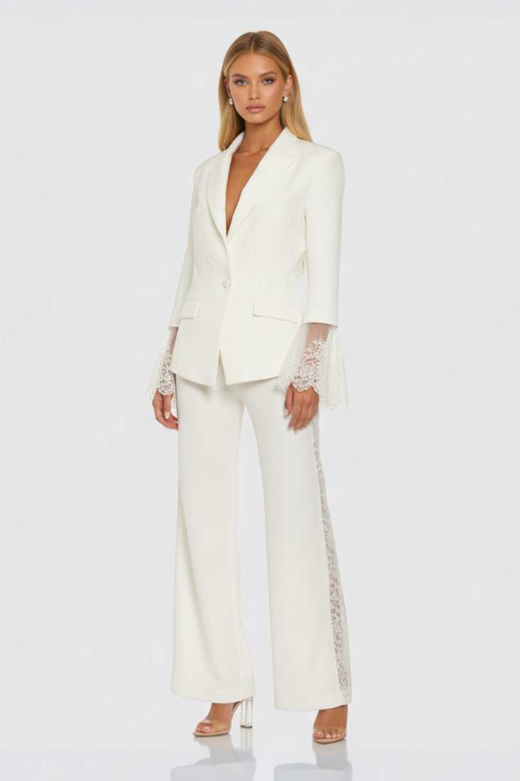 Tyler Lace Blazer Pant Set