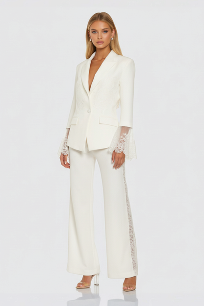 Tyler Lace Blazer Pant Set