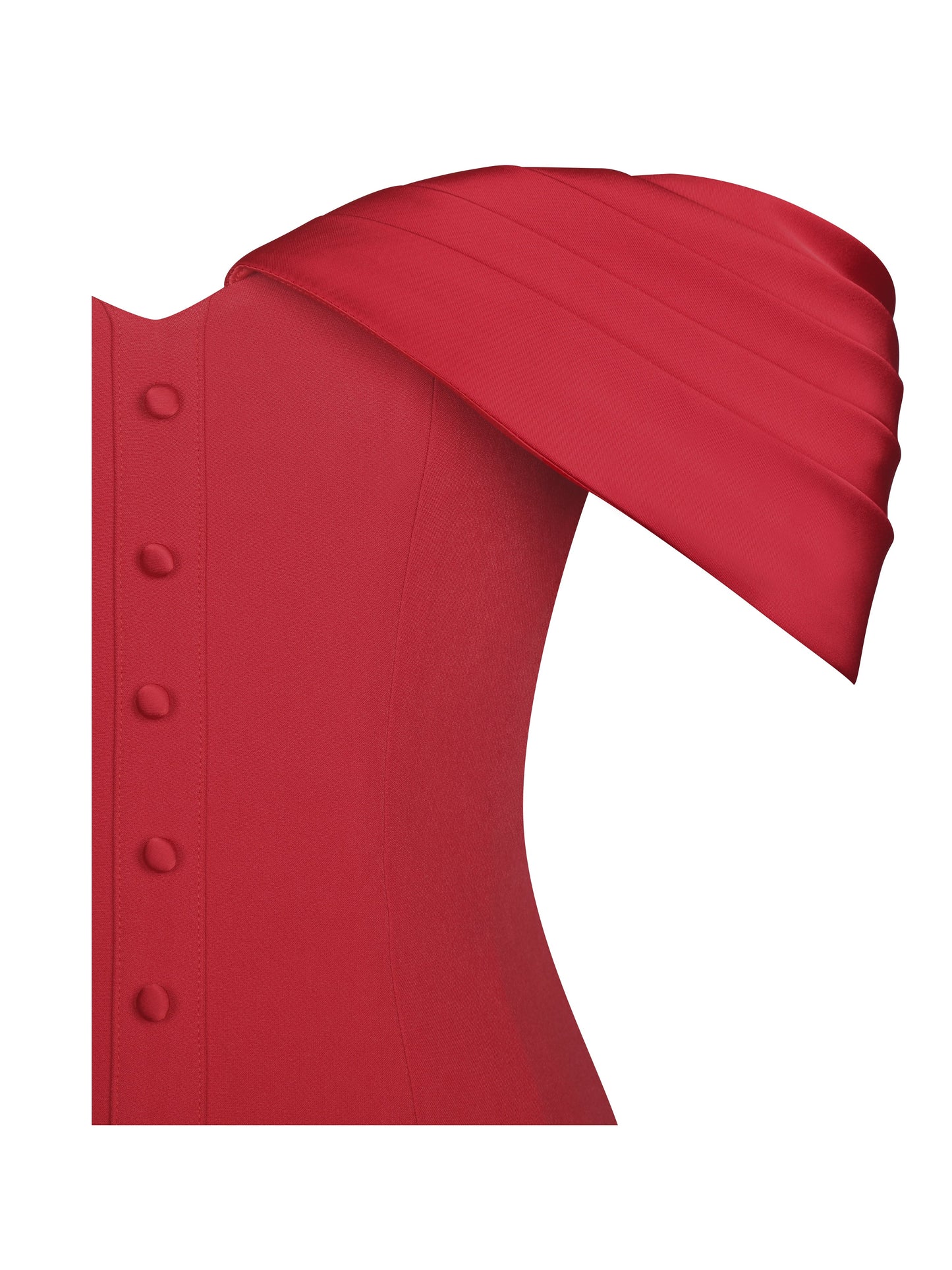 Narelle Crimson Off-Shoulder Sweetheart Drop Waist Mini Dress - Miss Circle