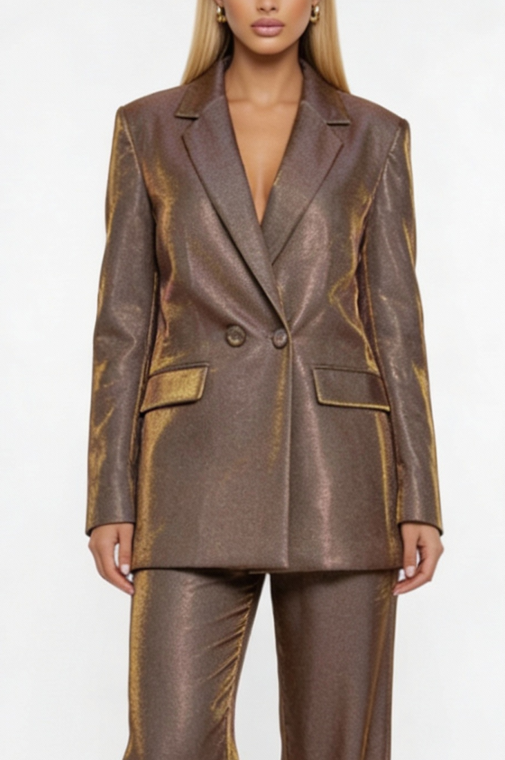 Luxe Iridescent Blazer Pant Set