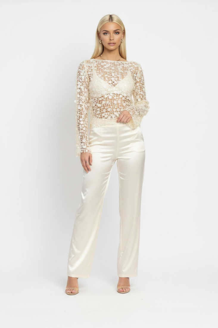 Serenity Sequin Mesh Top
