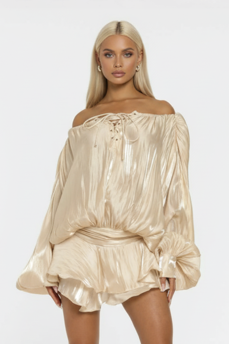 Angie Champagne Romper