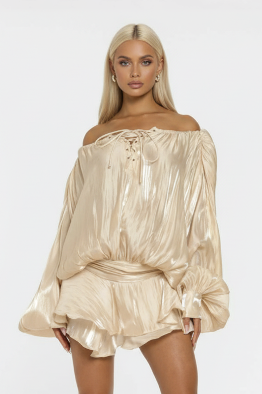 Angie Champagne Romper