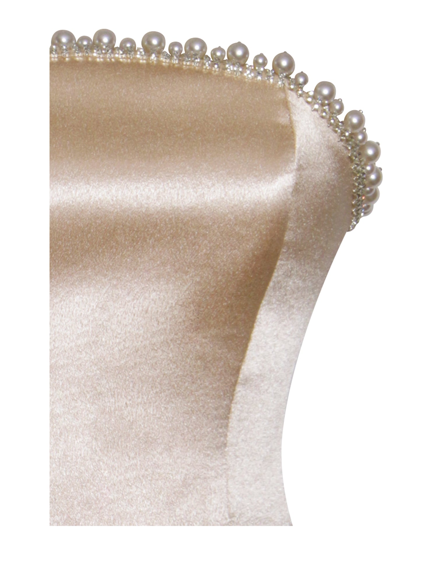 Paisley Pearl Trim Gold Mini Dress - Miss Circle