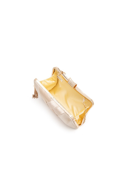 Satin Pleated Clutch