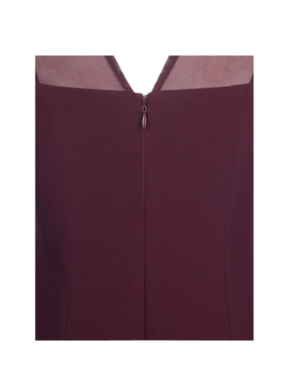 Natasha Burgundy Faux Two-Piece Turtleneck Mini Dress - Miss Circle