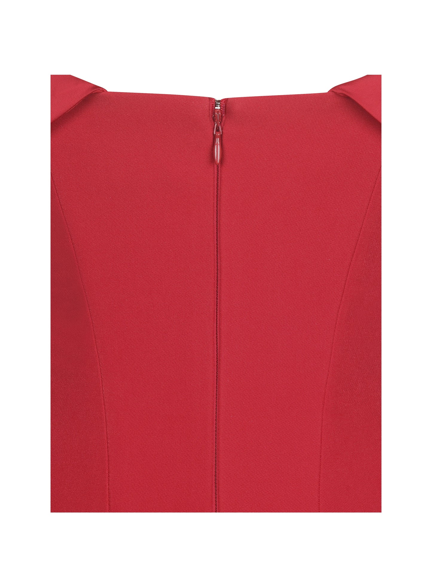 Narelle Crimson Off-Shoulder Sweetheart Drop Waist Mini Dress - Miss Circle