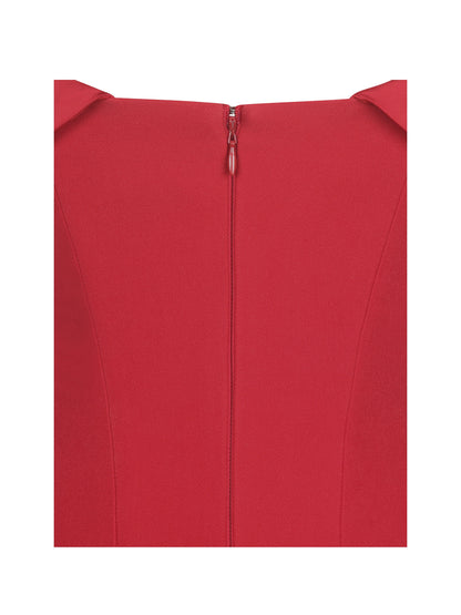 Narelle Crimson Off-Shoulder Sweetheart Drop Waist Mini Dress - Miss Circle