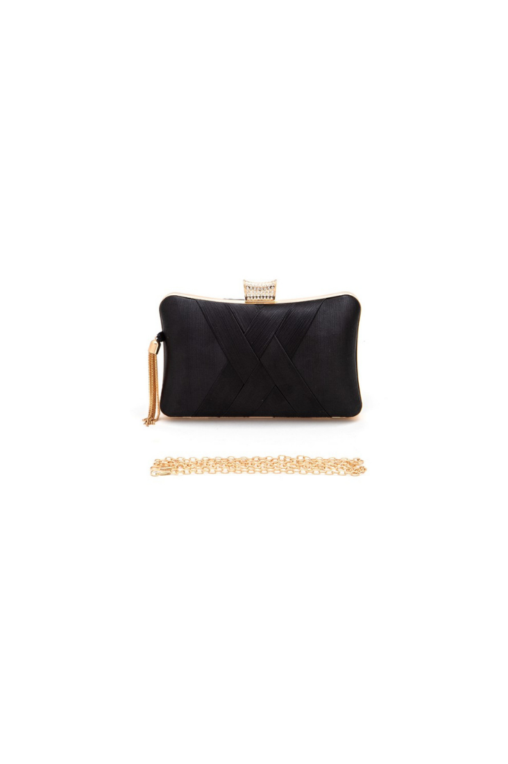 Satin Pleated Clutch