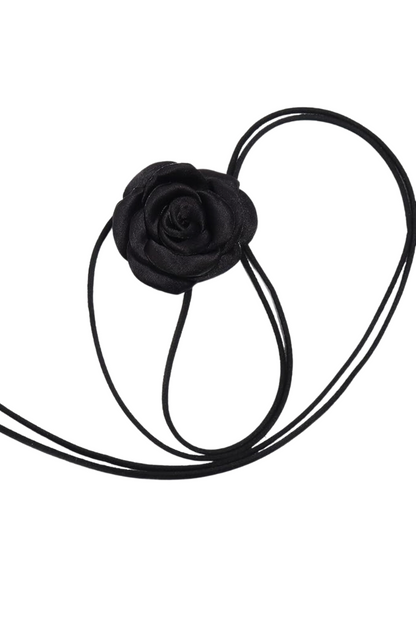 Ellie Flower Necklace - Black