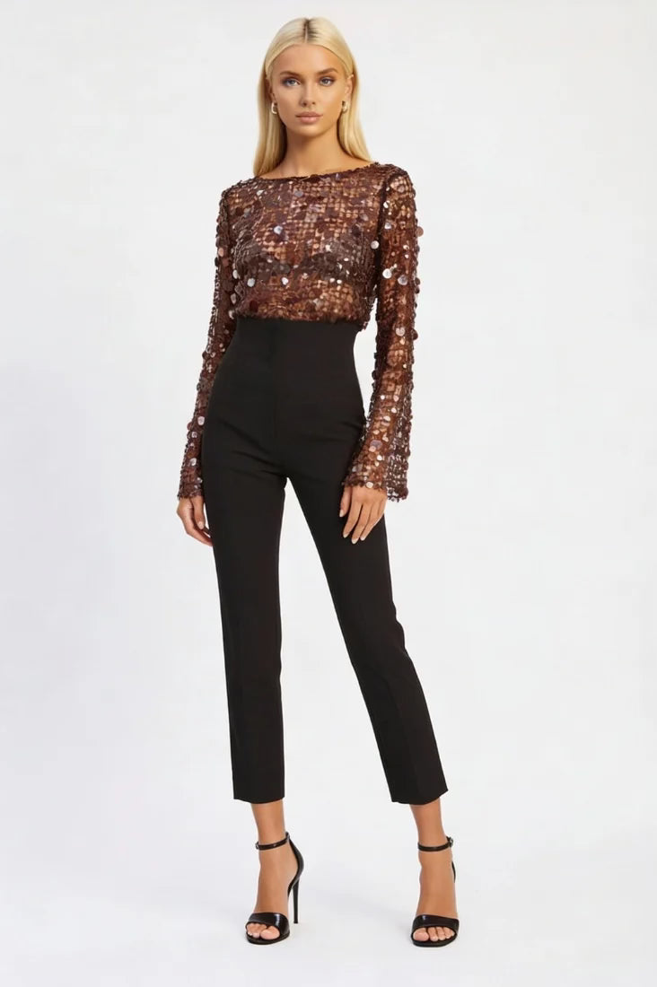 Serenity Sequin Mesh Top