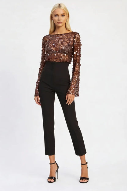 Serenity Sequin Mesh Top