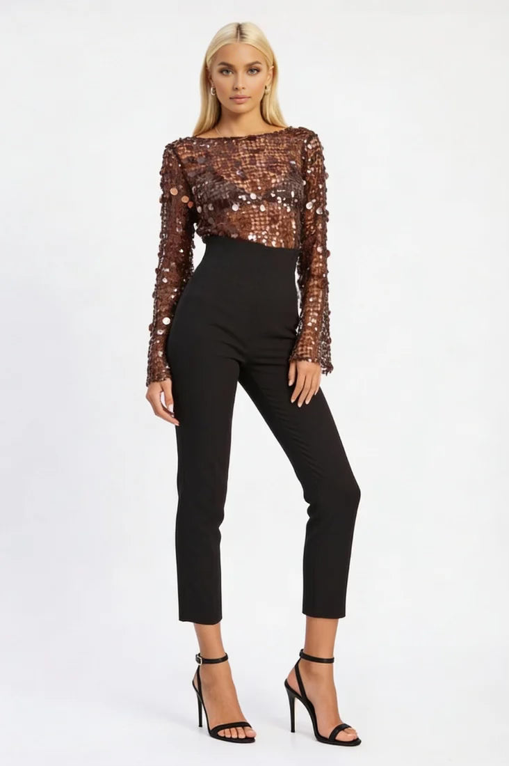 Serenity Sequin Mesh Top