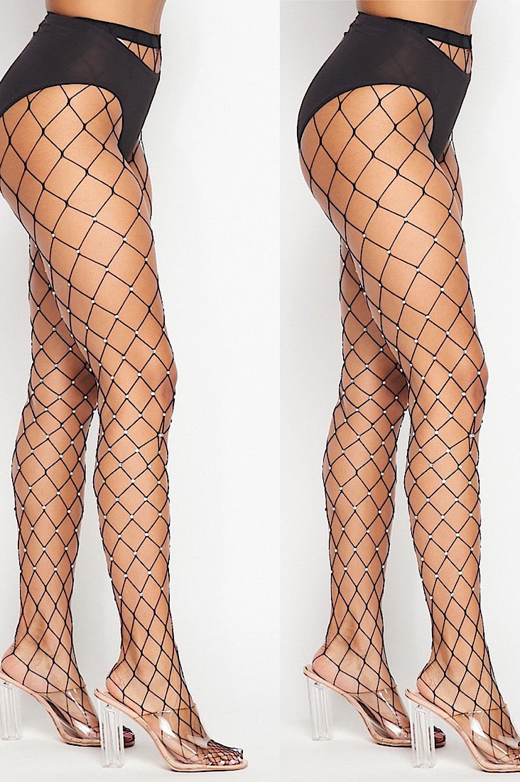 Large fishnet clearance tights