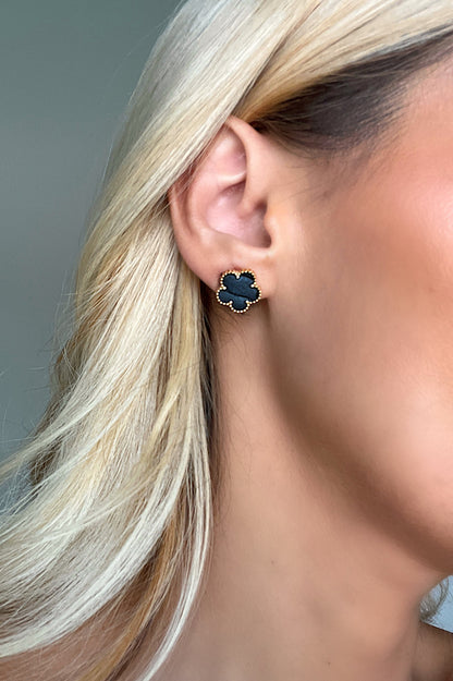 Clover Earrings - Black
