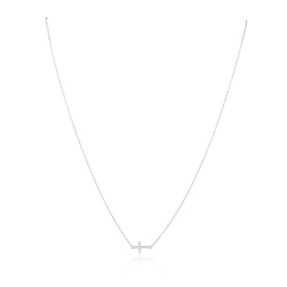 Janet Side Cross Necklace
