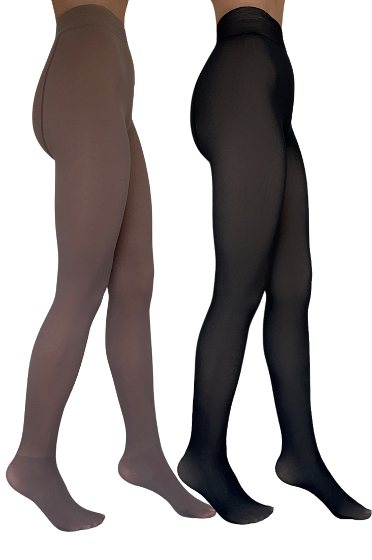 Thermal Fleece Tights  - Black