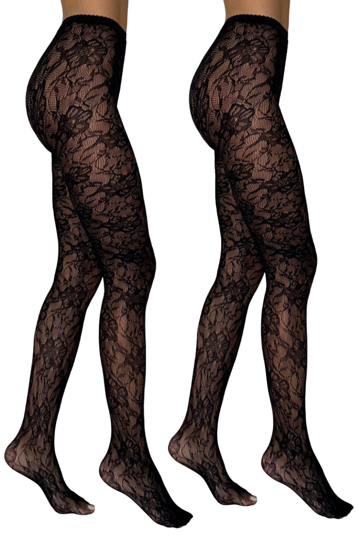Floral Lace Tights