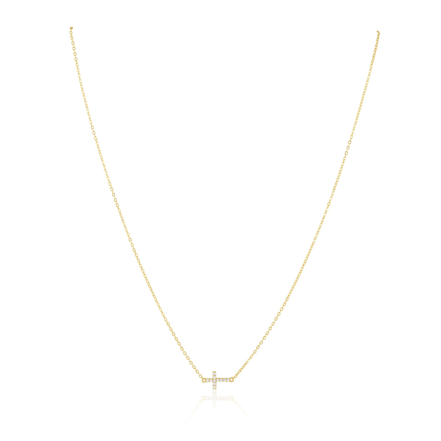 Janet Side Cross Necklace