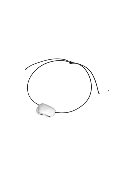 Liana Cord Pendant Necklace - Silver