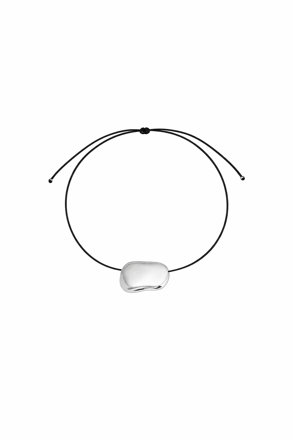 Liana Cord Pendant Necklace - Silver