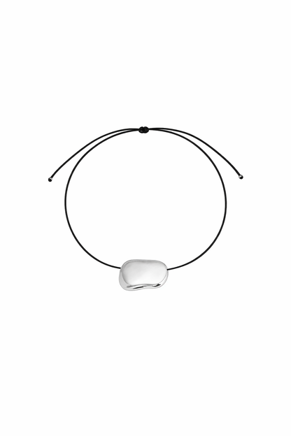 Liana Cord Pendant Necklace - Silver