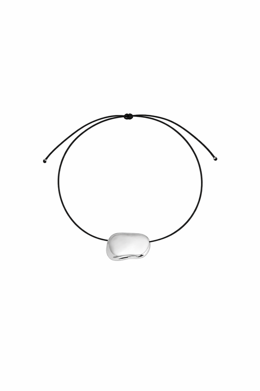 Liana Cord Pendant Necklace - Silver