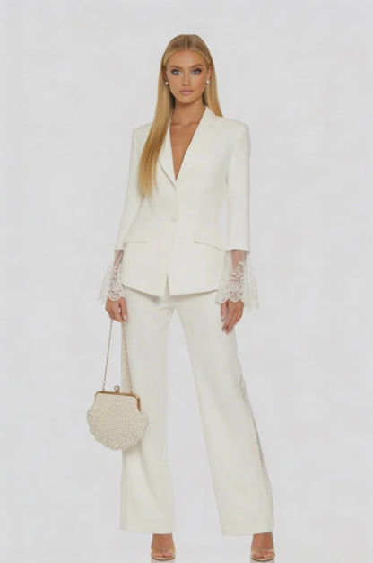 Tyler Lace Blazer Pant Set