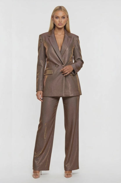 Luxe Iridescent Blazer Pant Set
