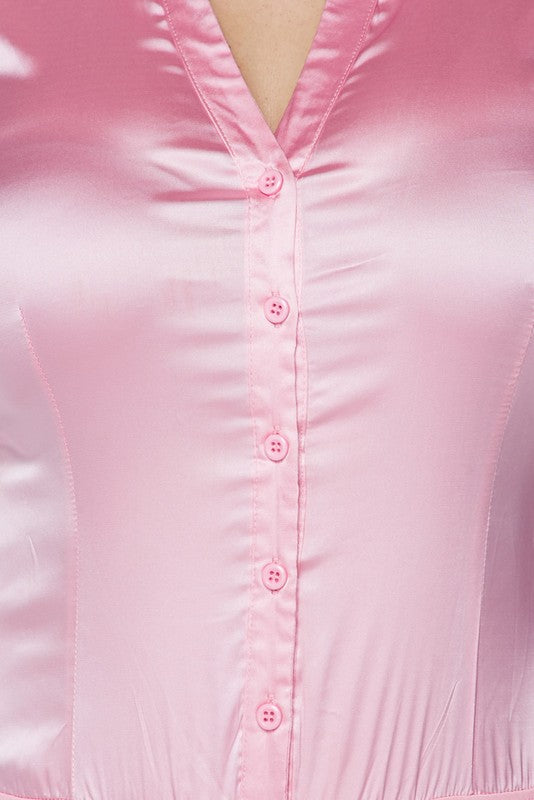 Pink Solid Bodysuit