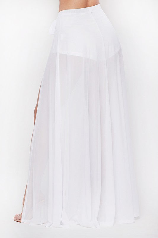 Amora Cover Up Skirt - White